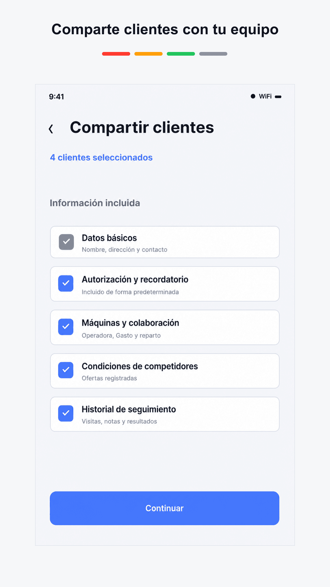 Compartir clientes