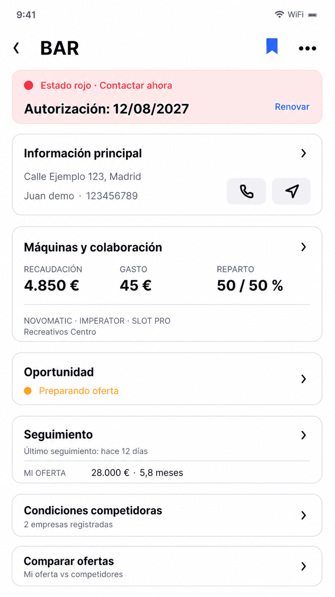 Ficha de cliente